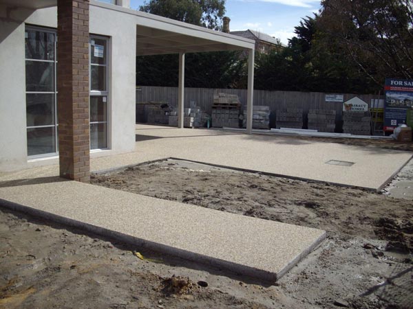 new concrete walkways