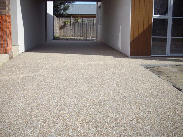aggregate concrete driveway