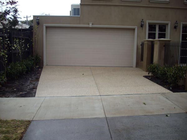 garage with driveway