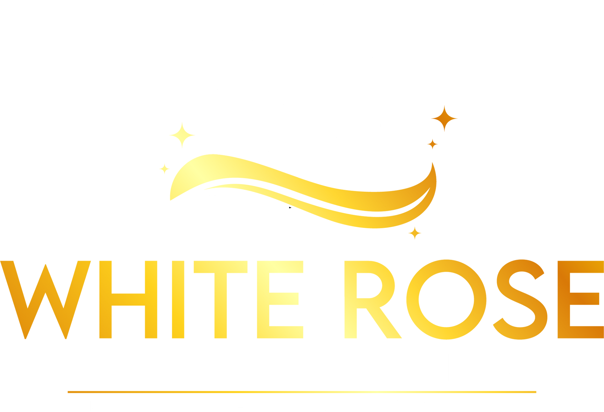 A gold logo for a company called white rose.