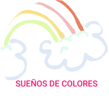 Rainbow over a cloud with text 