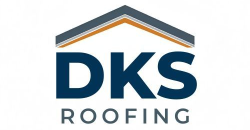 Logo for Tradesmart Roofing: Orange house outline on a dark background with white text.