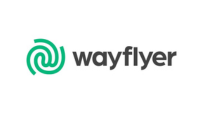 The wayflyer logo is green and black on a white background.
