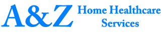 A & Z Home Healthcare Services logo in blue text.