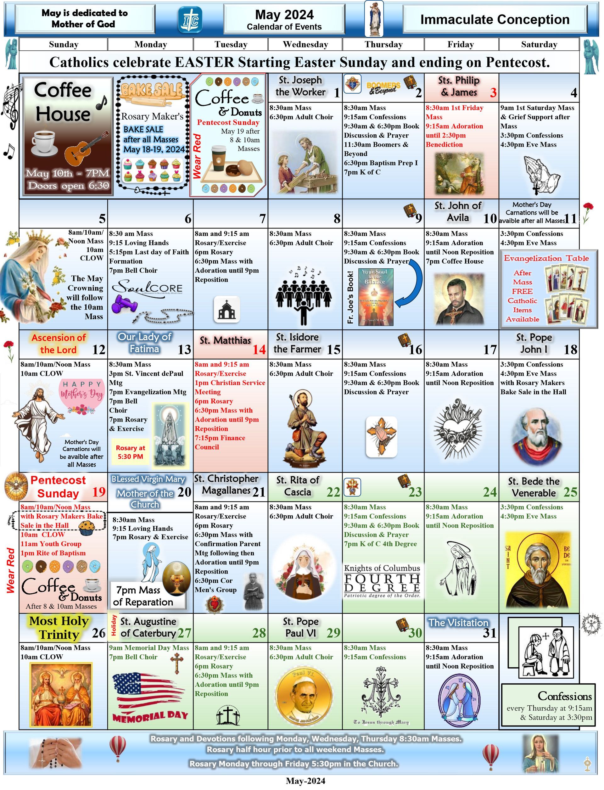 Immaculate Conception Church Calendar