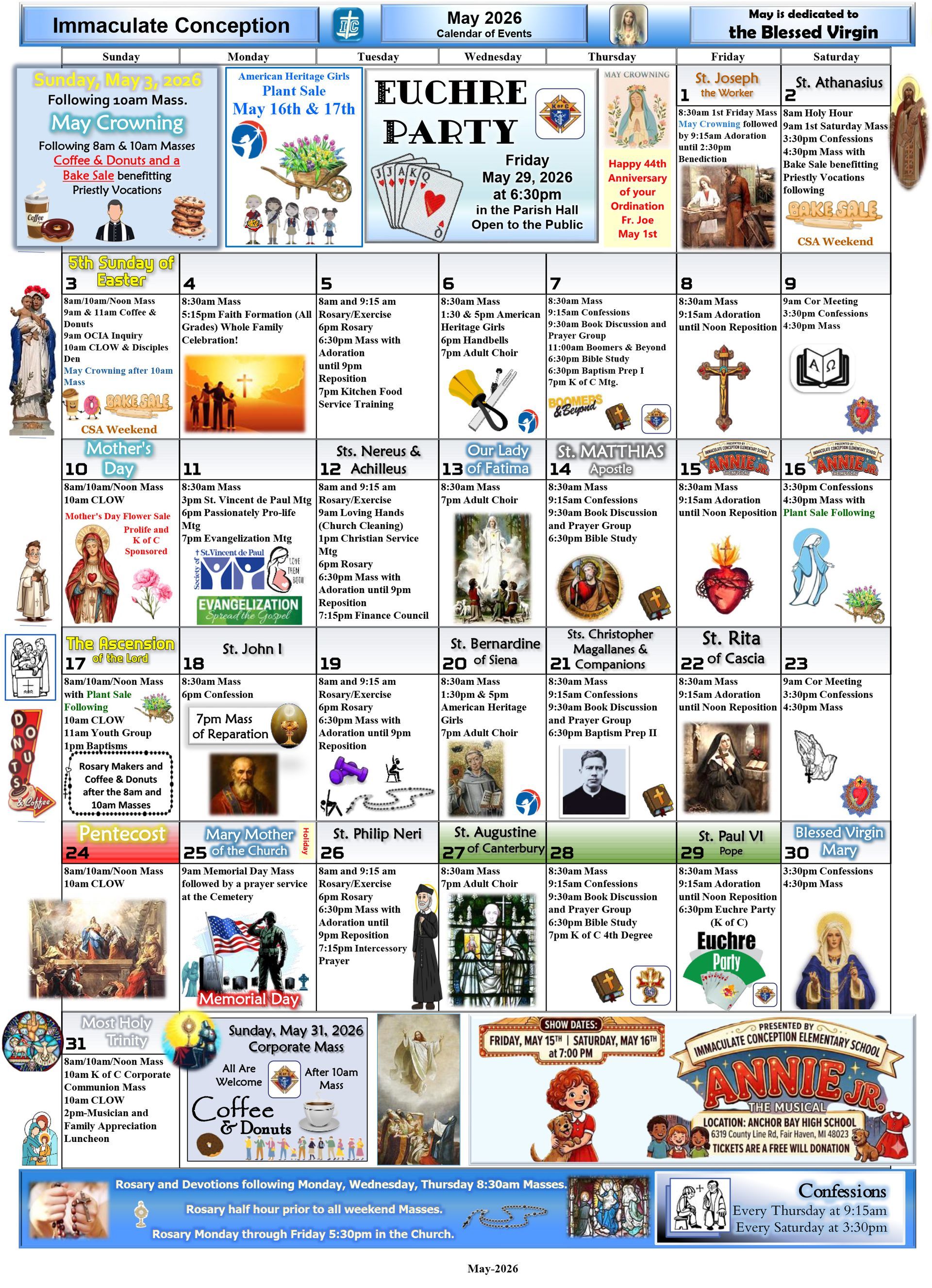 Immaculate Conception Church Calendar