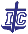 A blue cross with the letter IC on it.