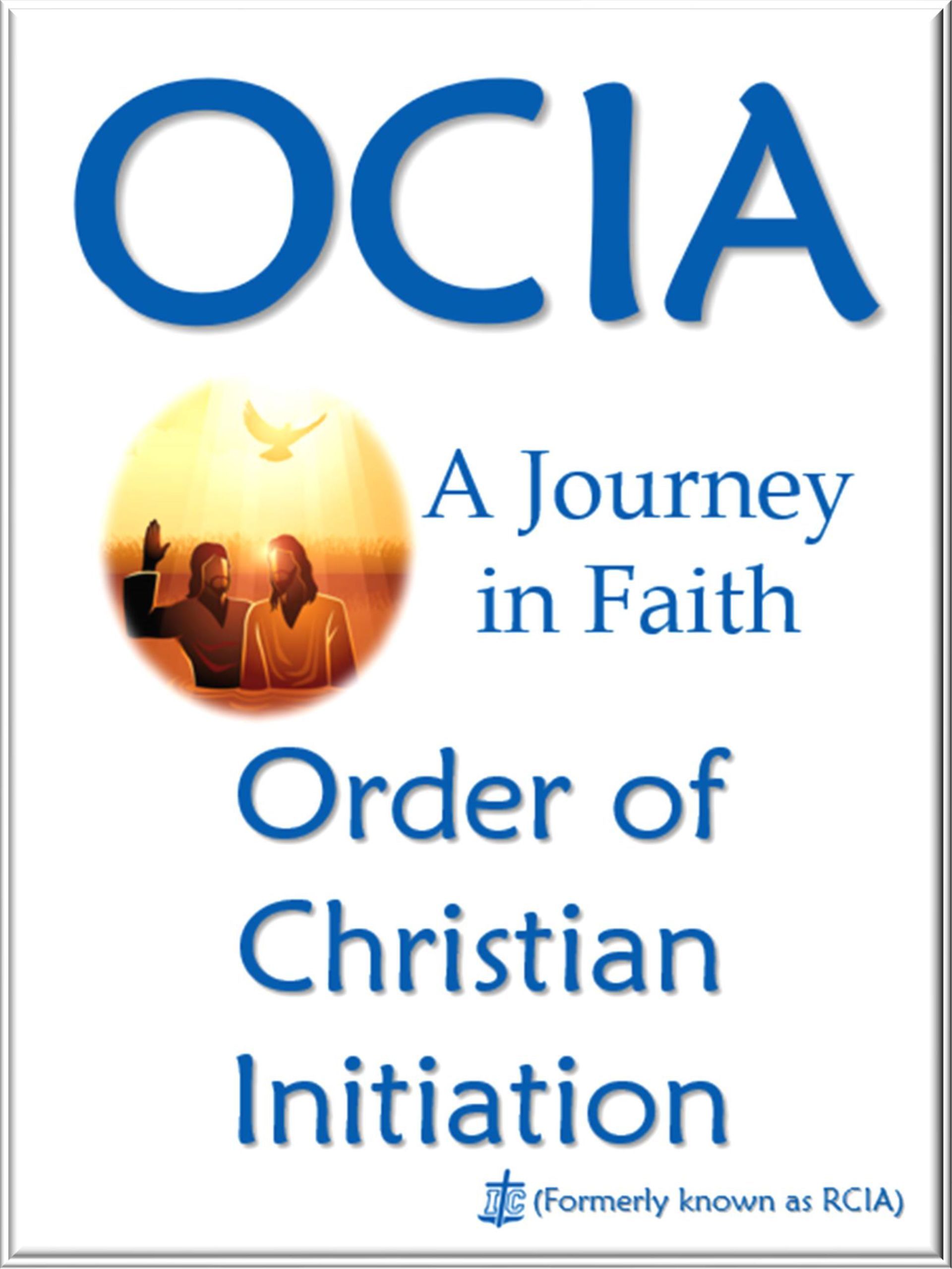 A poster for rcia rite of christian initiation of adults