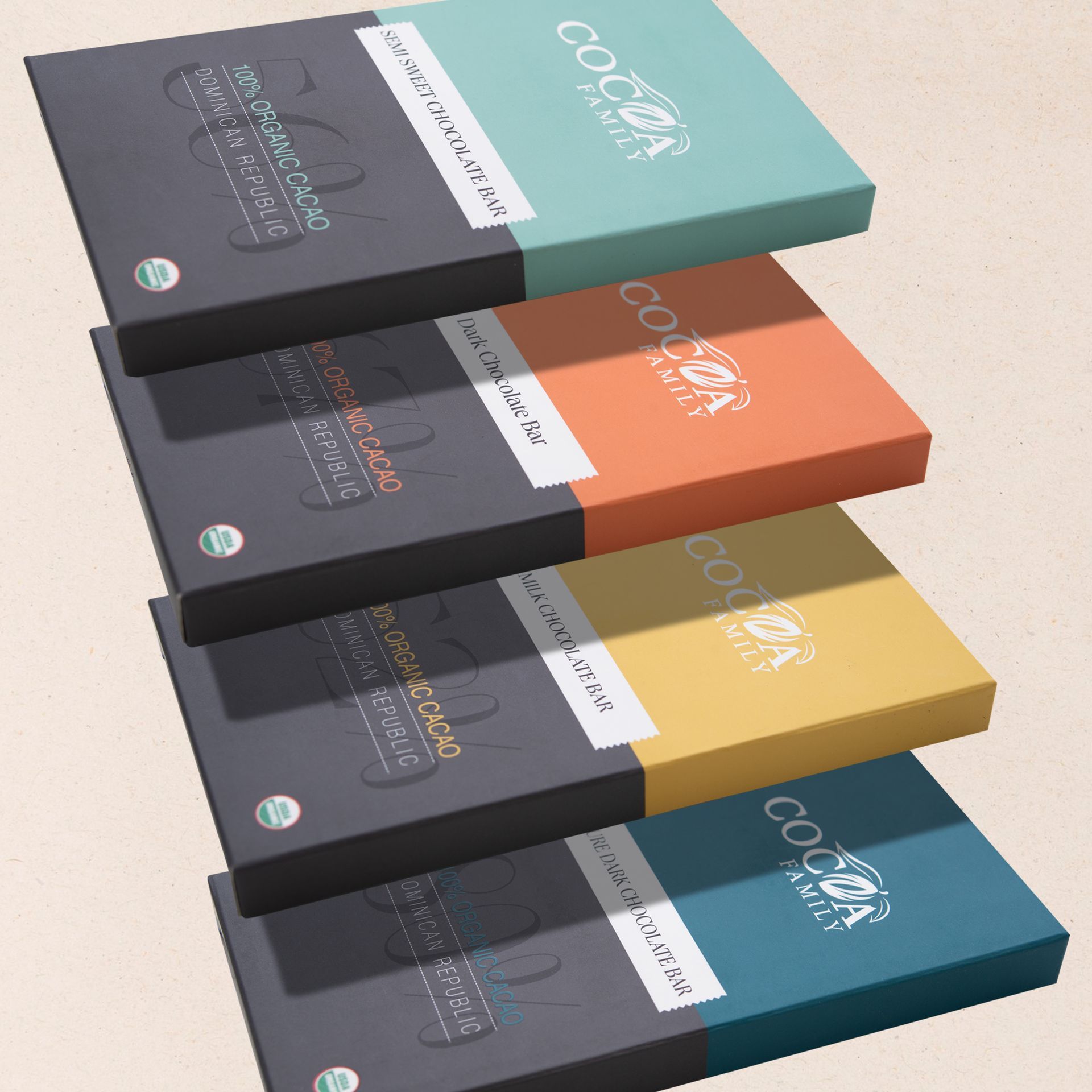 A stack of books with the word cocoa on them