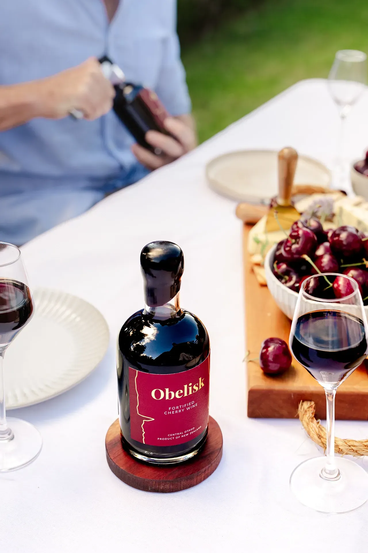 Obelisk Ruby Cherry Fortified Wine crafted in Central Otago for moments worth remembering