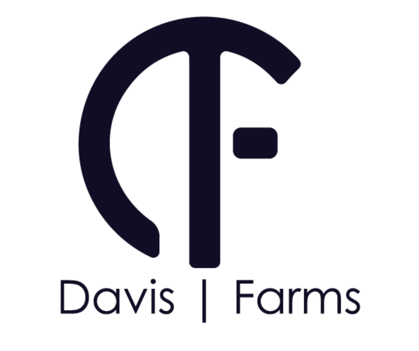 Logo for Davis Farms: a stylized "CF" in dark blue above "Davis | Farms" in black.