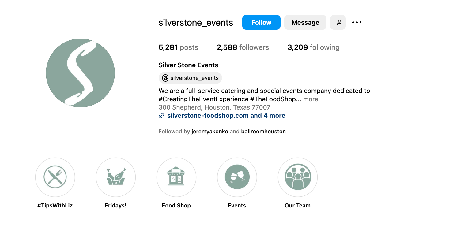 A screenshot of a person 's instagram account.