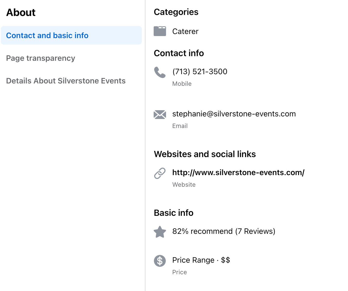 A screenshot of the about page of a website