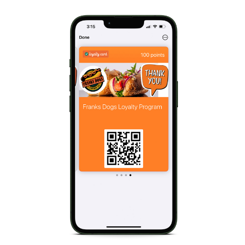 A phone with a qr code on the screen.