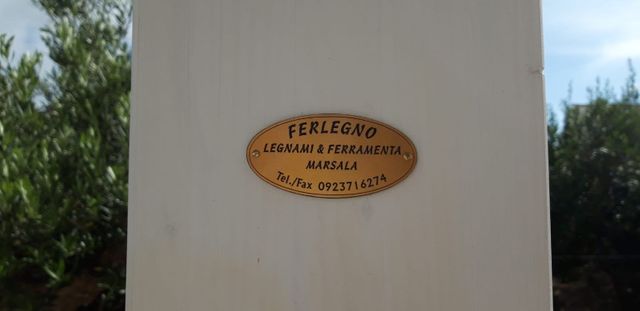 targhetta azienda legno