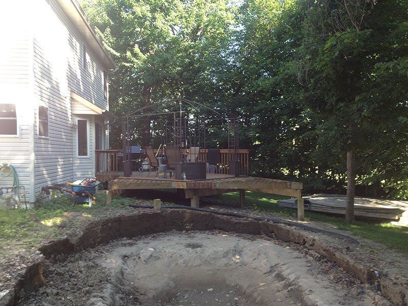 Backyard Excavation — Buffalo, MN — Hancock Home Improvements