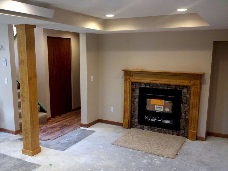 After Fireplace Installation — Buffalo, MN — Hancock Home Improvements