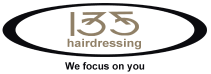 135 hairdressing logo