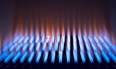 Blue-red Rows Flames of Gas — Heating Services in Nashville, NC