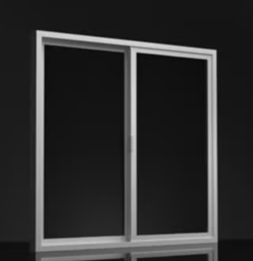 White sliding window against a dark gray background.