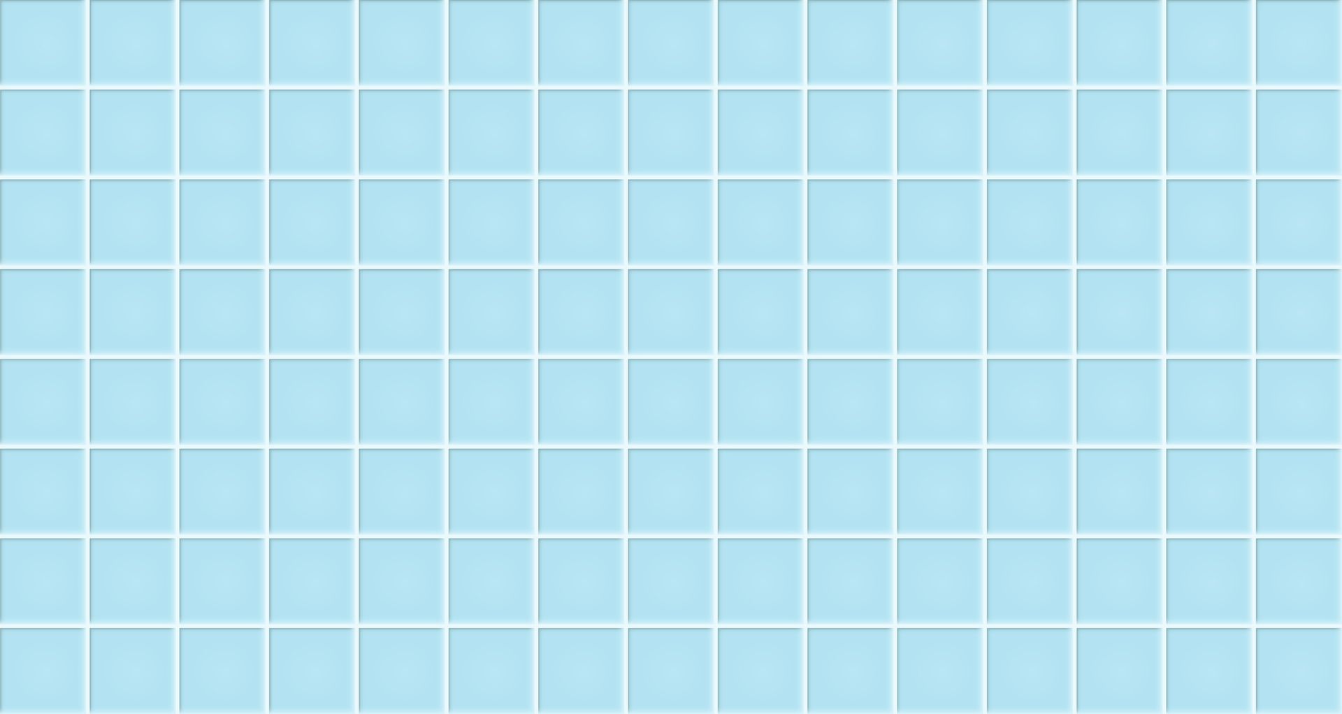 Light blue square tile background with white grout lines.