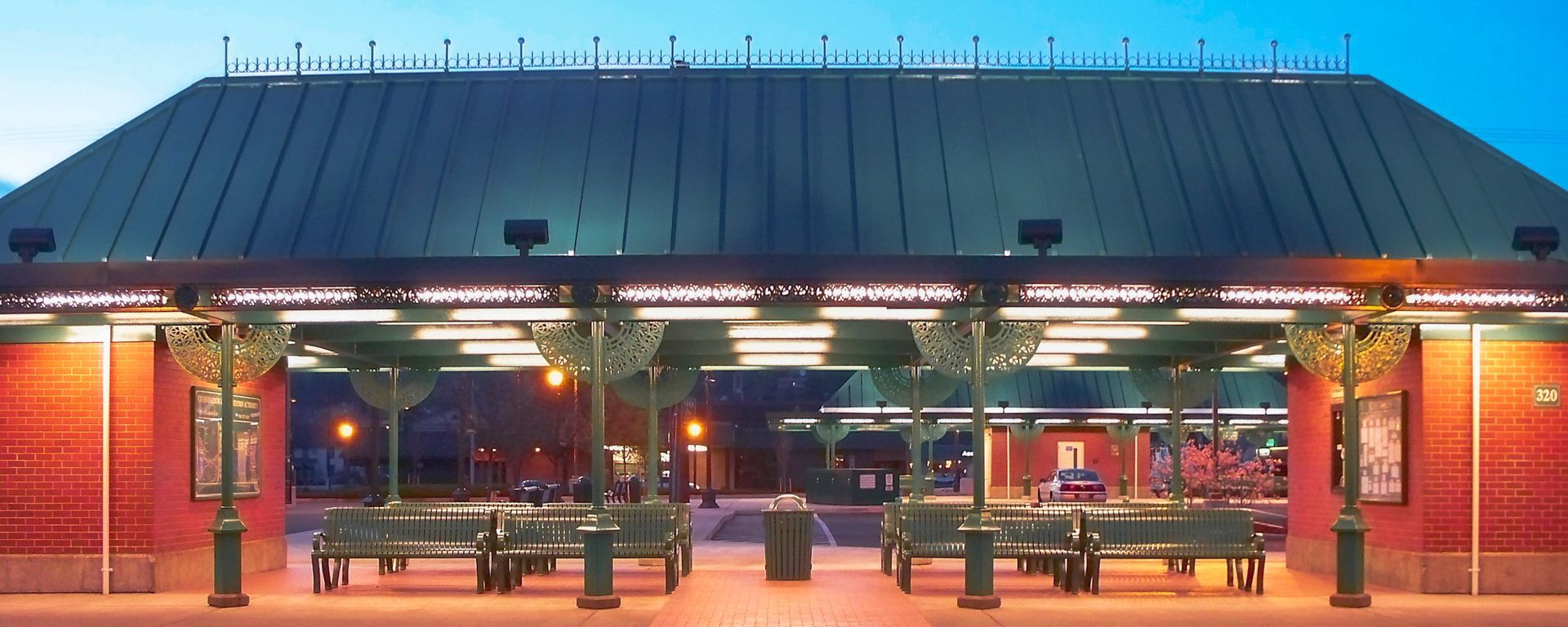 Aberdeen Transit Center at night