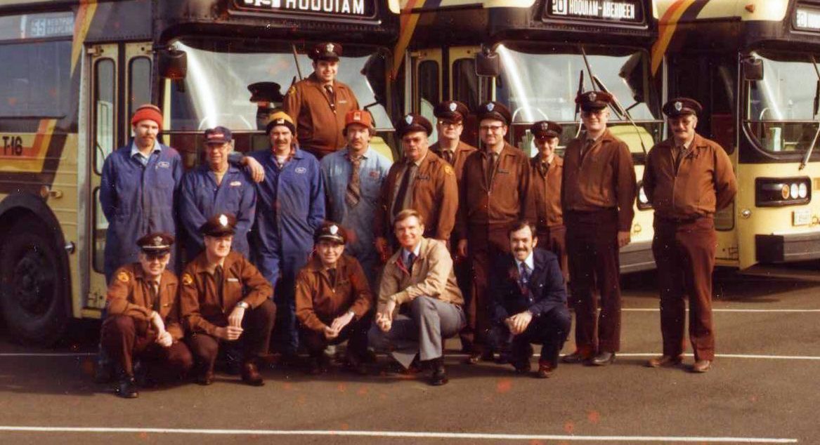 A group photo of GHT employees in the late 1970s.