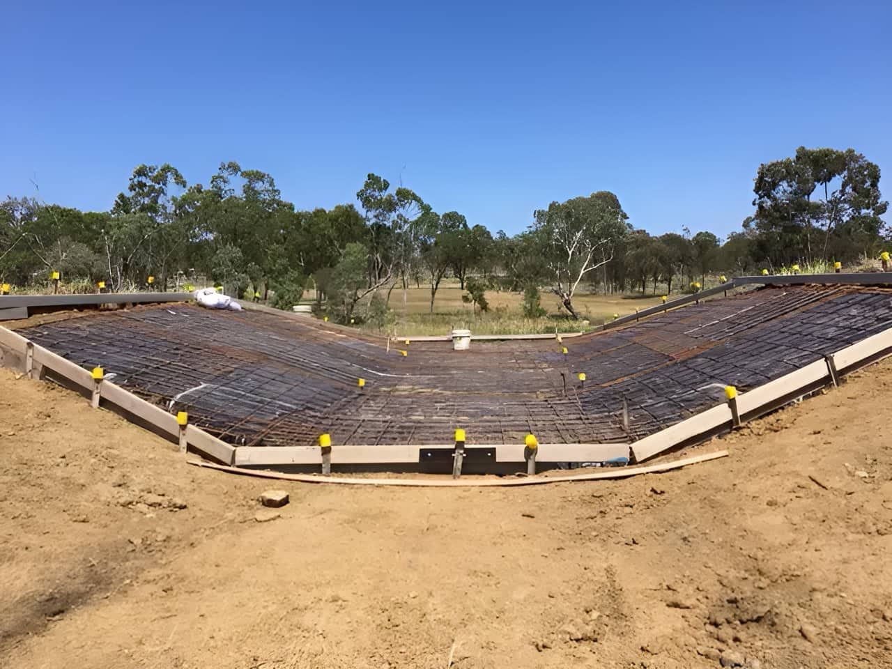 A Large Concrete Slab Is Being Built In — S & K Gallaway Concreting In West Mackay, QLD