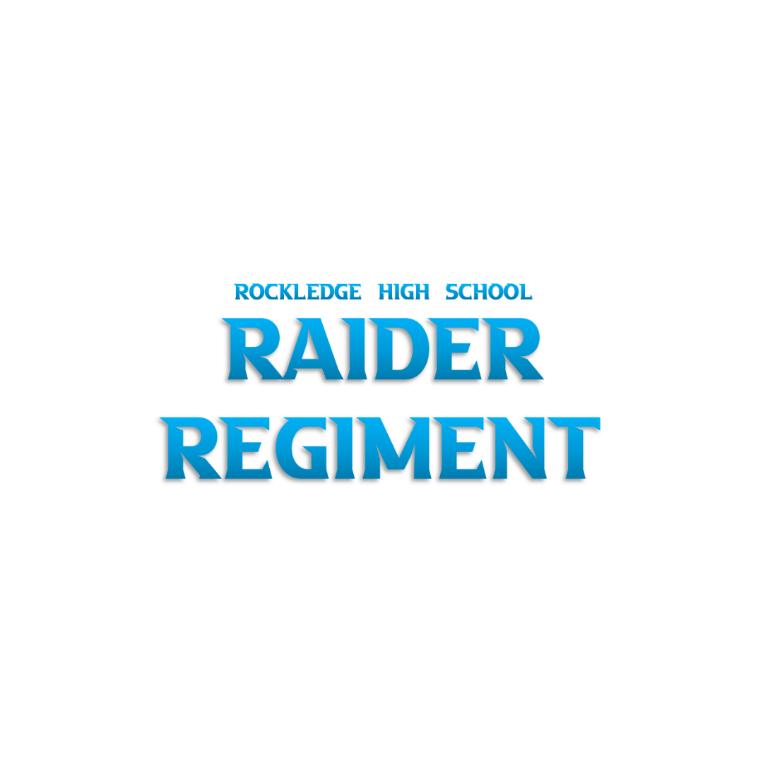 A logo for raider regiment rockledge high school