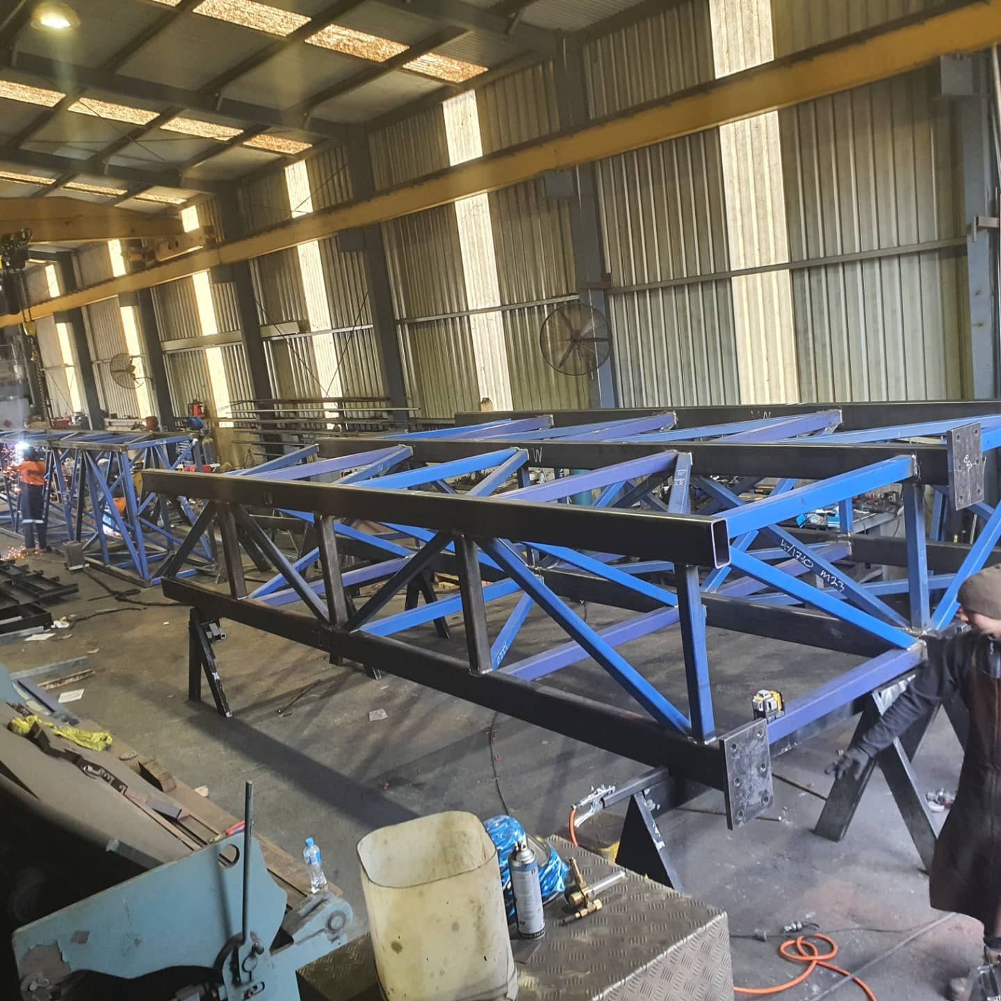 A Metal Frame Structures in A Factory — Proweld Steel Fabrication In Unanderra, NSW
