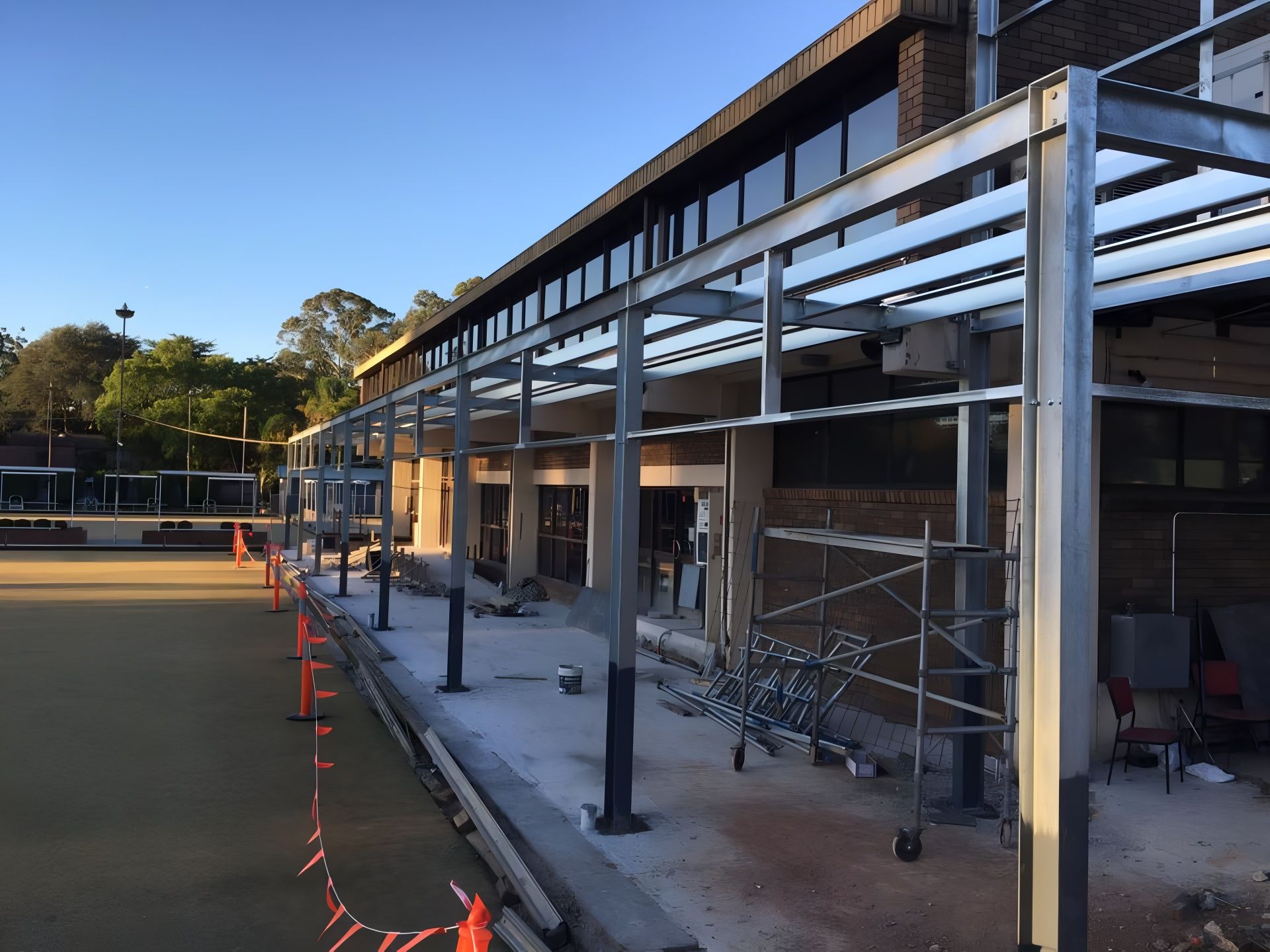 Steel structure has been built at a school — Proweld Steel Fabrication In Unanderra, NSW