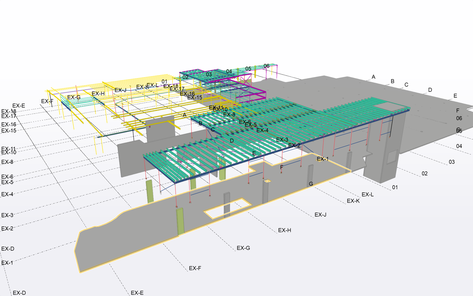 3D architectural rendering of a building with multi-coloured layers showcasing design elements and infrastructure — Proweld Steel Fabrication In Nowra, NSW