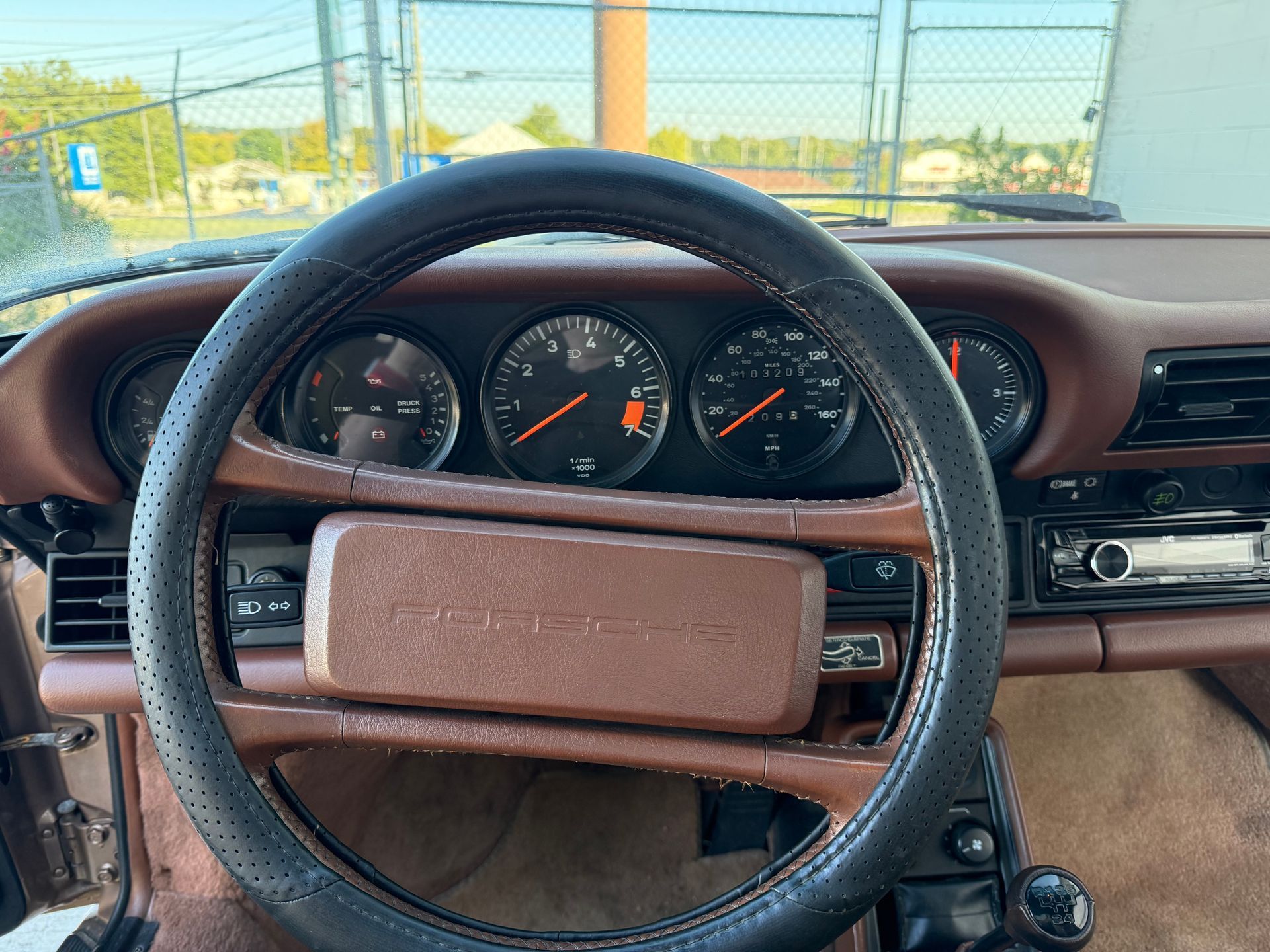 1987 Porsche 911 Carrera Steering Wheel And Gauge Cluster View | Eurotech Knoxville