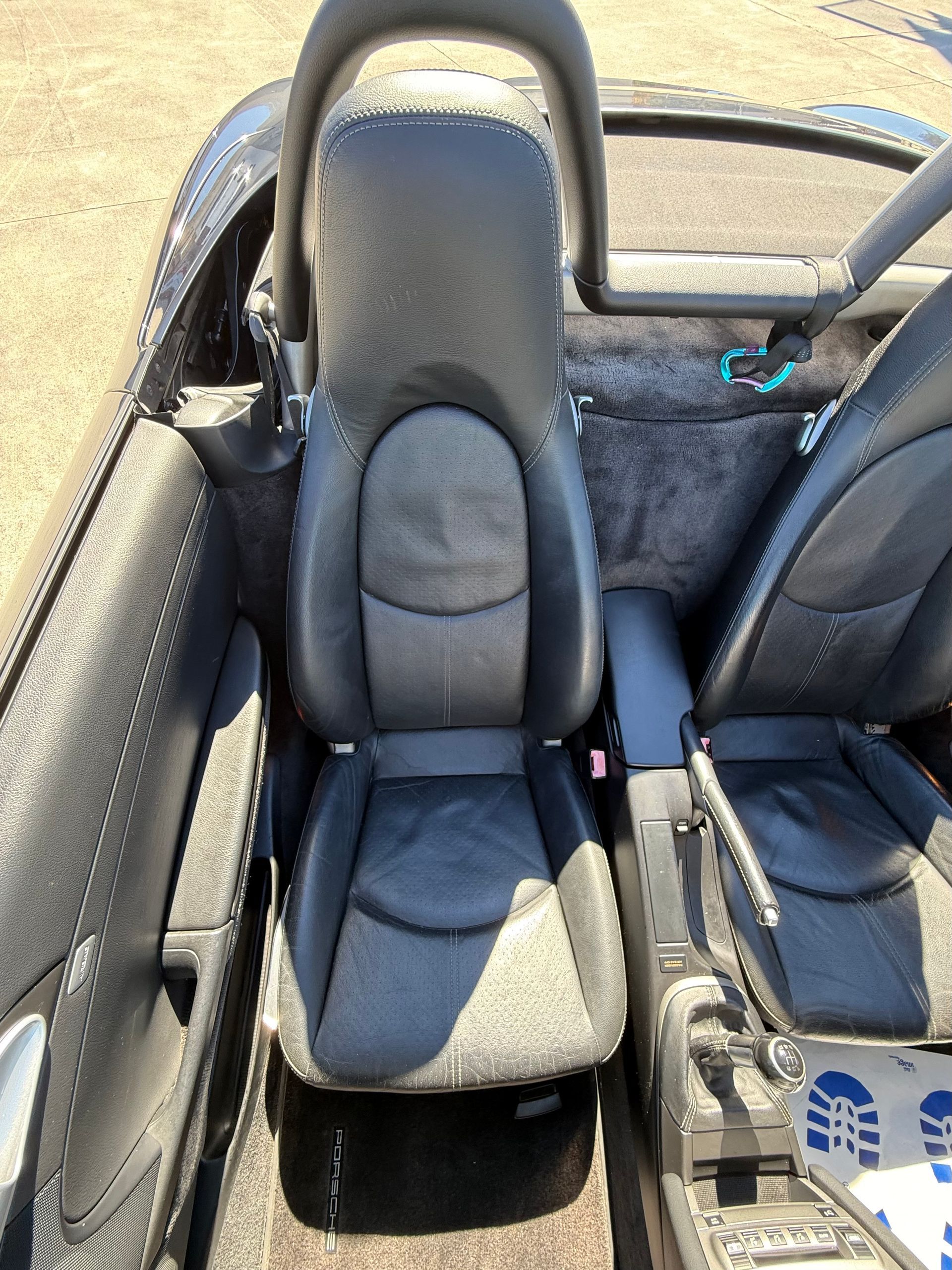 2007 Porsche Boxster Black Convertible Rear Interior View | Eurotech Knoxville