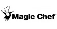 Magic Chef logo: chef character with arms outstretched next to the brand name.