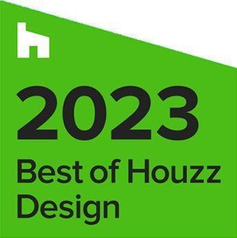 A green sign that says `` best of houzz design ''.