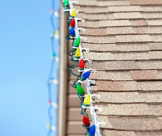 Hanging Christmas Lights from Your Shingle Roof