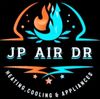 Logo for JP Air DR with flame/ice graphic, text "JP AIR DR," and "Heating, Cooling & Appliances".
