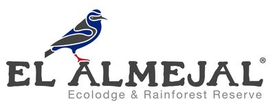 Logo of El Almejal Ecolodge & Rainforest Reserve featuring a bird and text.