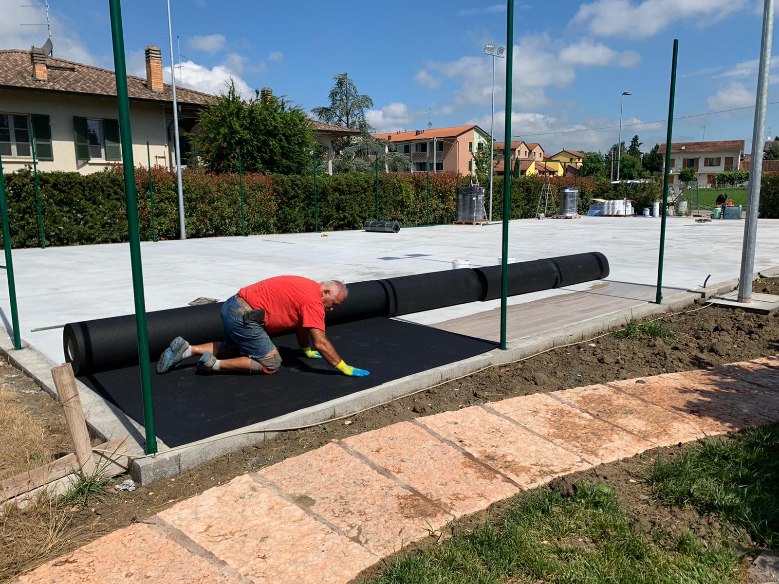 finitura campo da tennis