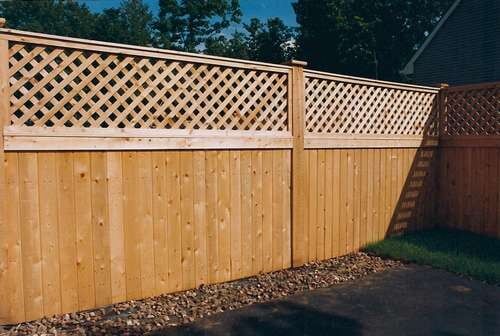 Wood Board with Lattice on Top—  Fences in Springfield, MA