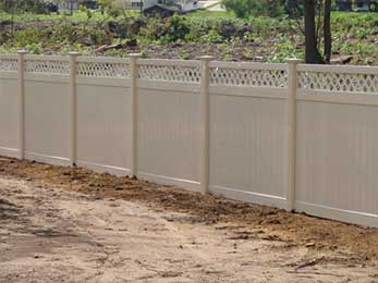 Vinyl Fence in the garden — Fences in Springfield, MA