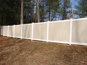 Vinyl Fence in the forest — Fences in Springfield, MA