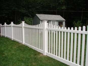 Vinyl Fence within Part of the House — Fences in Springfield, MA