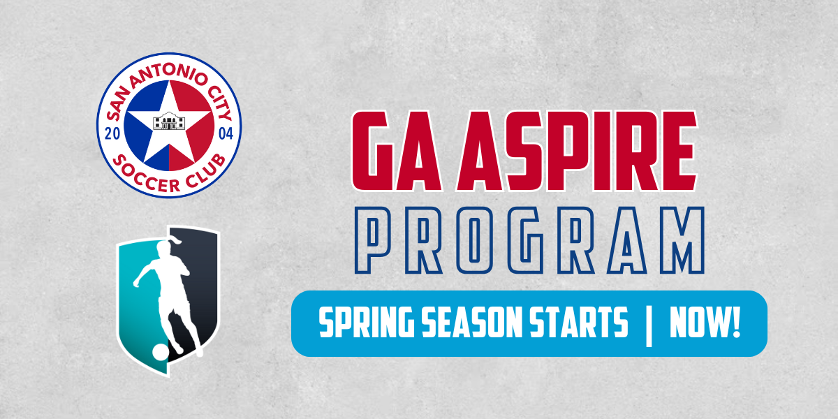 Poster for San Antonio City Soccer Club GA ASPIRE Program