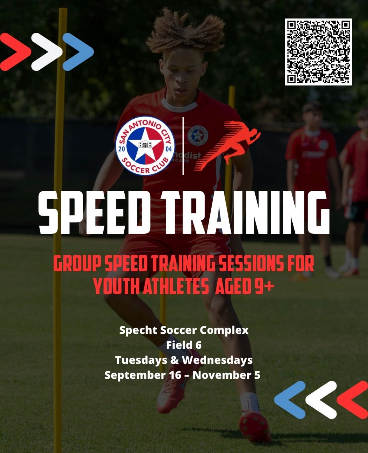 Poster for San Antonio City Soccer Club Summer Performance Program