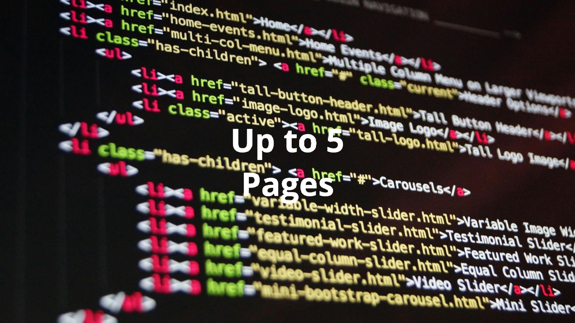 A computer screen with the words up to 5 pages on it