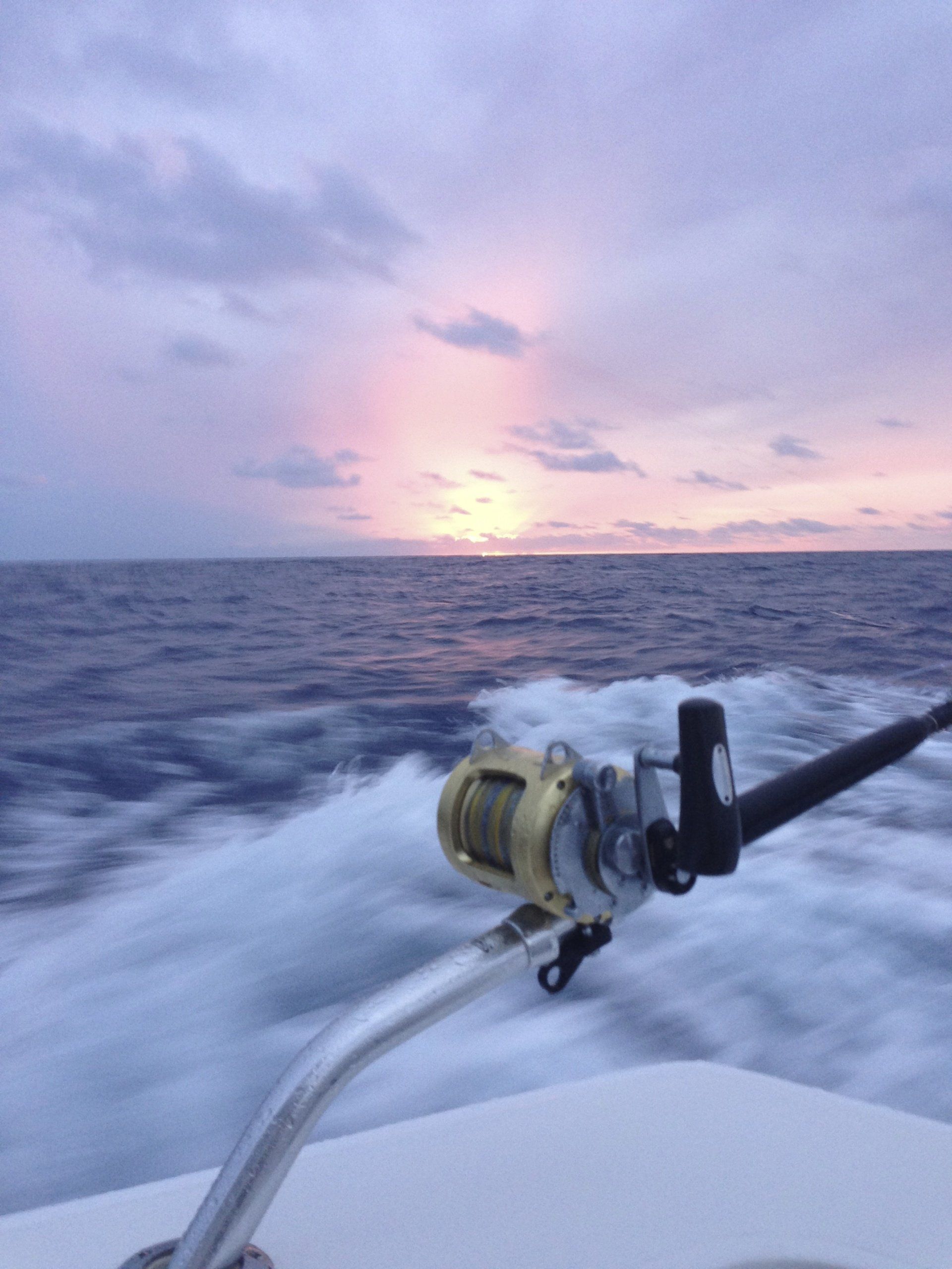 Sunset picture from boat Key Largo Florida