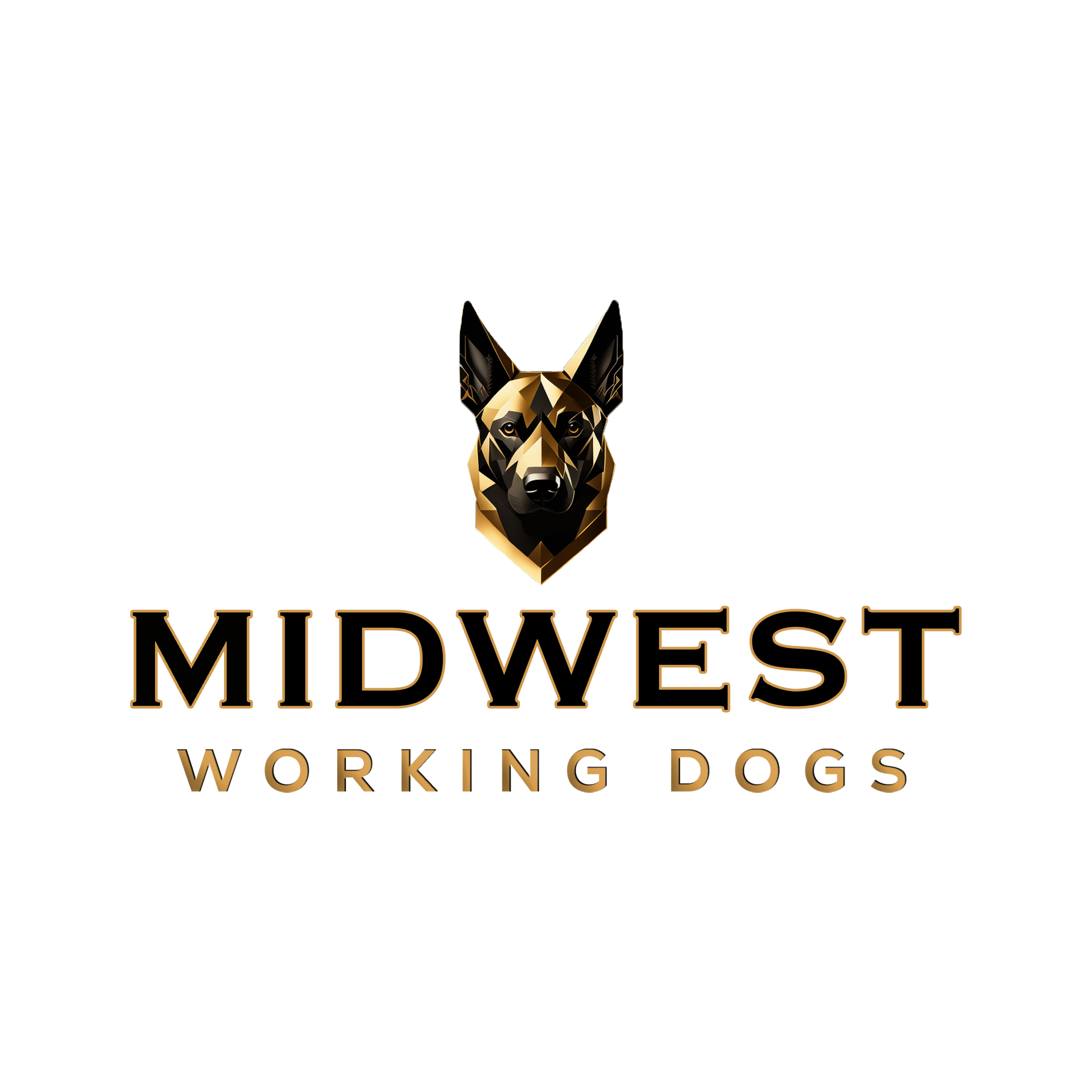 A logo for midwest working dogs real dogs for real life