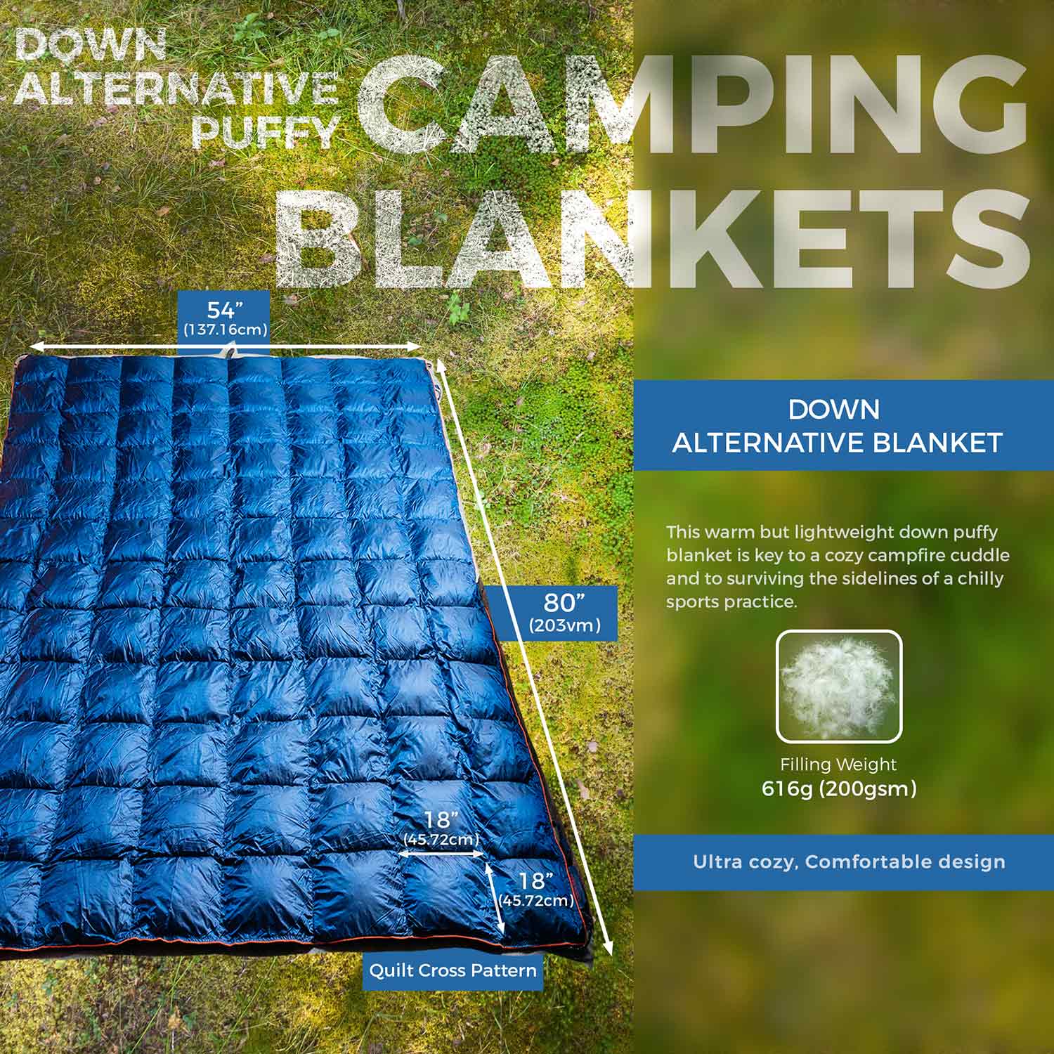 Blue Camping Blanket — Calera, AL — Camp Planet
